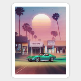 Synthwave Sunset Drive Sticker